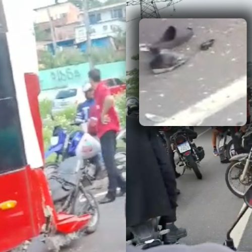 Irmãos venezuelanos ficam gravemente feridos em acidente de moto na Avenida das Torres