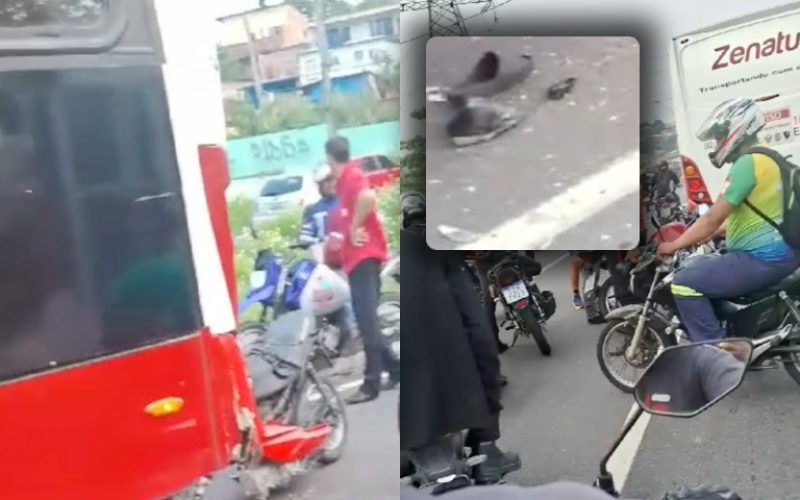 Irmãos venezuelanos ficam gravemente feridos em acidente de moto na Avenida das Torres